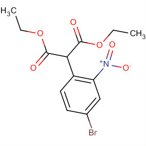 Propanedioic acid, (4-bromo-2-nitrophenyl)-, diethyl ester结构式