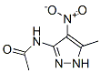 Chemical structure of Acetamide,  N-(5-methyl-4-nitro-1H-pyrazol-3-yl)-