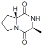 Structure of PYRROLO[1,2-A]PYRAZINE-1,4-DIONE,HEXAHYDRO-3-METHYL-,(3S,8AR)-