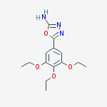 Structure of 5-(3,4,5-triethoxyphenyl)-1,3,4-oxadiazol-2-amine