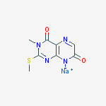 Structure of 3-METHYL-2-METHYLTHIO-4,7(3H,8H)-PTERIDINEDIONE, SODIUM SALT