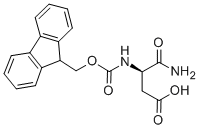 N-芴甲氧羰基-D-天冬氨酸-ALPHA-酰胺结构式