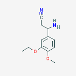 Structure of BENZENEPROPANENITRILE, BETA-AMINO-3-ETHOXY-4-METHOXY-