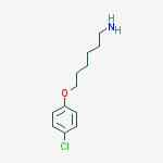 Chemical structure of 1-Hexanamine, 6-(4-chlorophenoxy)-
