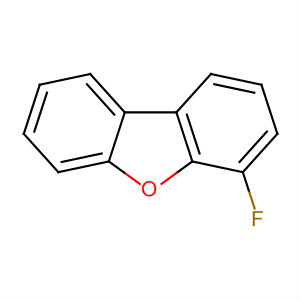 Structure of Dibenzofuran, 4-fluoro-