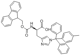 Structure of FMOC-D-HIS(MTT)-OH