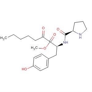 Structure of L-Tyrosine, 1-(1-oxohexyl)-L-prolyl-, methyl ester