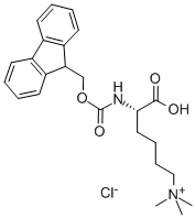 N-芴甲氧羰基-N',N',N'-三甲基-L-赖氨酸氯化物结构式