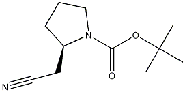 Structure of 1-Pyrrolidinecarboxylicacid, 2-(cyanomethyl)-, 1,1-dimethylethyl ester, (R)-