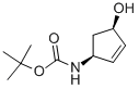 (1S,4R)-4-环戊烯-1-醇- 2-氨基-叔丁氧羰基结构式