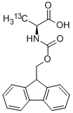 L-ALANINE-N-FMOC (3-13C)结构式