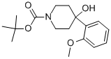 Structure of tert-butyl 4-hydroxy-4-(2-methoxyphenyl)piperidine-1-carboxylate