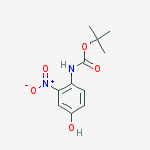 Structure of Carbamic acid, (4-hydroxy-2-nitrophenyl)-, 1,1-dimethylethyl ester