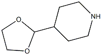 4-(1,3-Dioxolan-2-yl)piperidine结构式