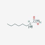 Structure of Caprylic Acid-1,2-13C2