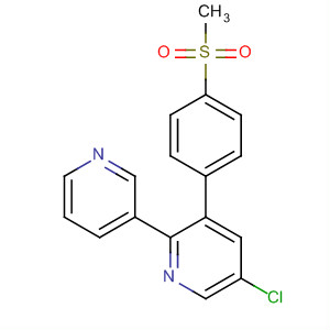 Structure of 2,3'-Bipyridine, 5-chloro-3-[4-(methylsulfonyl)phenyl]-
