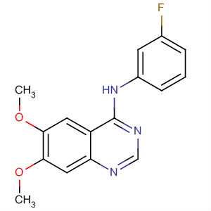 4-Quinazolinamine, N-(3-fluorophenyl)-6,7-dimethoxy-结构式