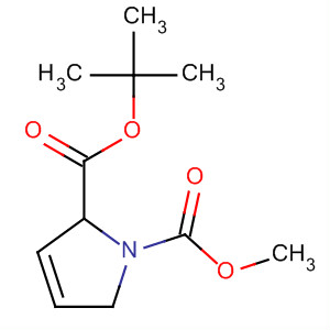 Structure of 1H-Pyrrole-1,2-dicarboxylic acid, 2,5-dihydro-, 1-(1,1-dimethylethyl)2-methyl ester