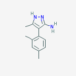 Structure of 4-(2,4-dimethylphenyl)-5-methyl-1H-Pyrazol-3-amine