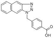 Structure of 4-[(1-naphtho[2,3-d]triazol-1-yl)methyl]benzoic acid
