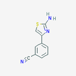 Structure of 3-(2-Amino-1,3-thiazol-4-yl)benzonitrile