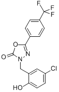 Structure of 3-[(5-CHLORO-2-HYDROXYPHENYL)METHYL]-5-[4-(TRIFLUOROMETHYL)PHENYL]-1,3,4-OXADIAZOL-2(3H)-ONE