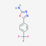 5-[4-(三氟甲基)苯基]-1,3,4-噁二唑-2-胺结构式