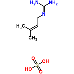 Structure of 1-(3-methylbut-2-enyl)guanidine hemisulfate