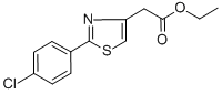 Structure of 2-(4-chlorophenyl)-4-thiazoleacetic acid ethyl ester