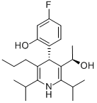 Structure of (alphaR,4S)-4-(4-Fluoro-2-hydroxyphenyl)-alpha-methyl-2,6-bis(1-methylethyl)-5-propyl-3-pyridinemethanol