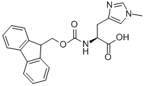 N-[芴甲氧羰基]-1-甲基-L-组氨酸结构式