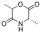 Structure of 2,5-MORPHOLINEDIONE,3,6-DIMETHYL-,(3S)-