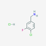 Structure of 1-(4-chloro-3-fluorophenyl)methanamine Hydrochloride (1:1)
