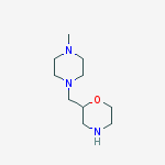 Structure of Morpholine, 2-[(4-methyl-1-piperazinyl)methyl]-