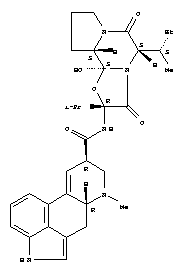 Structure of 5'alpha(S)-sec-butyl-12'-hydroxy-2'-isopropylergotaman-3',6',18-trione