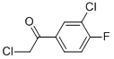 Structure of Ethanone, 2-chloro-1-(3-chloro-4-fluorophenyl)-