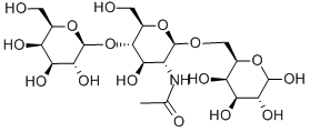 6-O-[2-ACETAMIDO-2-DEOXY-4-O-(BETA-D-GALACTOPYRANOSYL)-BETA-D-GLUCOPYRANOSYL]-D-GALACTOPYRANOSE结构式