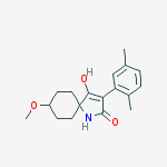 Structure of 2-(2,5-dimethylphenyl)-1-hydroxy-8-methoxy-4-azaspiro[4.5]dec-1-en-3-one