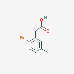 (2-bromo-5-methylphenyl)acetic Acid结构式