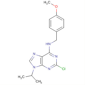 9H-Purin-6-amine,2-chloro-N-[(4-methoxyphenyl)methyl]-9-(1-methylethyl)-结构式