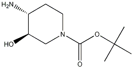 Structure of (3R,4R)-N1-BOC-4-amino-3-hydroxypiperidine