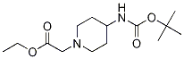 ethyl {4-[(tert-butoxycarbonyl)amino]piperidin-1-yl}acetate结构式