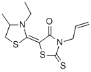 3-ALLYL-5-(3-ETHYL-4-METHYL-2-THIAZOLINYLIDENE)RHODANINE结构式