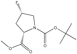 N-Boc-顺式-4-氟-L-脯氨酸甲酯结构式