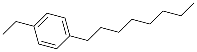 Structure of Benzene, 1-ethyl-4-octyl-