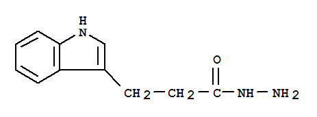 Structure of 1H-Indole-3-propanoic acid, hydrazide