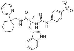 Structure of (S)-A-METHYL-A-[[[(4-NITROPHENYL)AMINO]CARBONYL]AMINO]-N-[[1-(2-PYRIDINYL)CYCLOHEXYL]METHYL]-1H-INDOLE-3-PROPANAMIDE