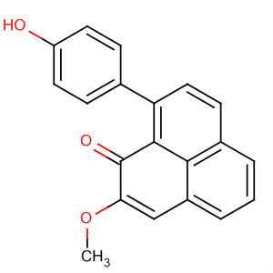 Structure of 1H-Phenalen-1-one, 9-(4-hydroxyphenyl)-2-methoxy-
