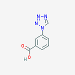 Structure of Benzoic acid, 3-(1H-tetrazol-1-yl)-