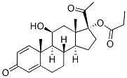 Structure of 11beta,17-dihydroxypregna-1,4-diene-3,20-dione 17-propionate
